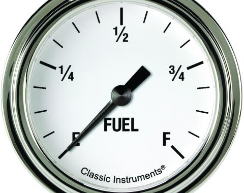 Classic Instruments White Hot 2 5/8" Fuel Gauge WH309SLF