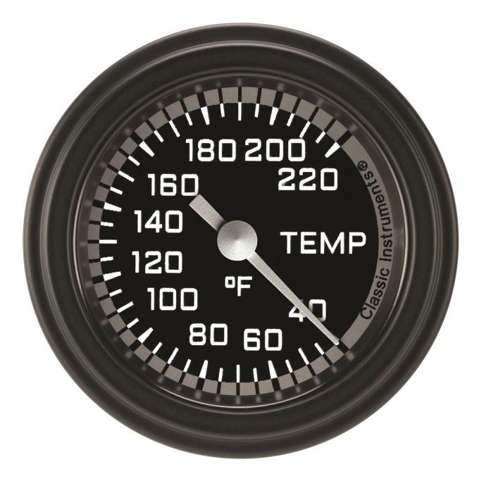 Classic Instruments Autocross Gray 2 1/8" Stock Eliminator Temp. Gauge AX129GBLF