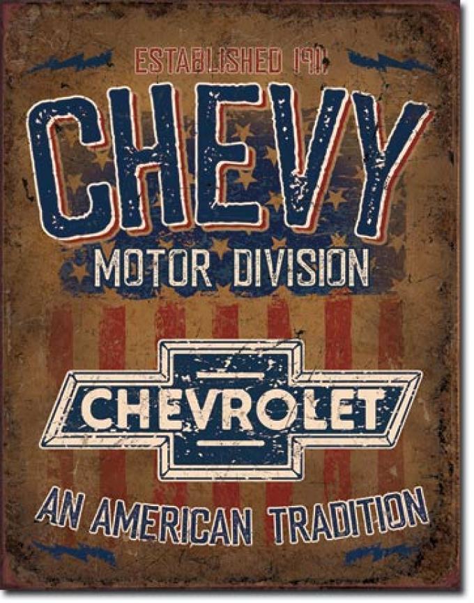 Tin Sign, Chevy - American Tradition