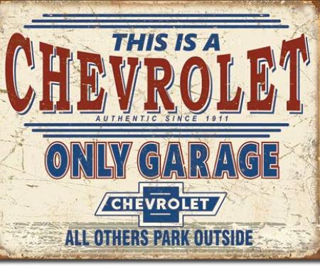 Tin Sign, Chevy Only Garage