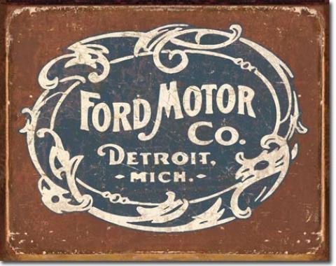 Tin Sign, Ford - Historic Logo