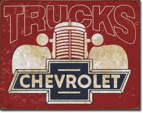 Tin Sign, Chevy Trucks 40s