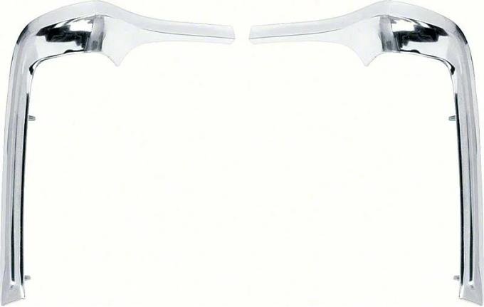 AMD Fender Eyebrow Moldings, LH/RH Pair, 68-72 Chevy II Nova K-K499