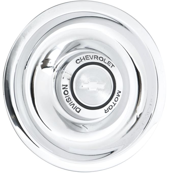 Coker Tire Chevrolet Disc Brake Cap CMD Script Only Chrome 7.0 inch Back I.D. 1014-C