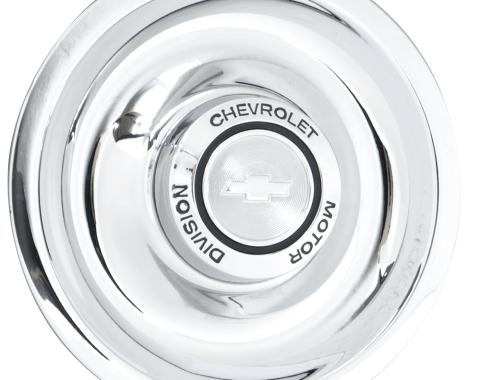 Coker Tire Chevrolet Disc Brake Cap CMD Script Only Chrome 7.0 inch Back I.D. 1014-C