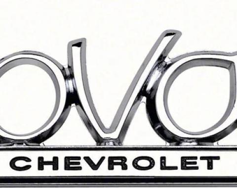 AMD Trunk Emblem, "Nova BY CHEVROLET", 68-72 Chevy II Nova K-8728940