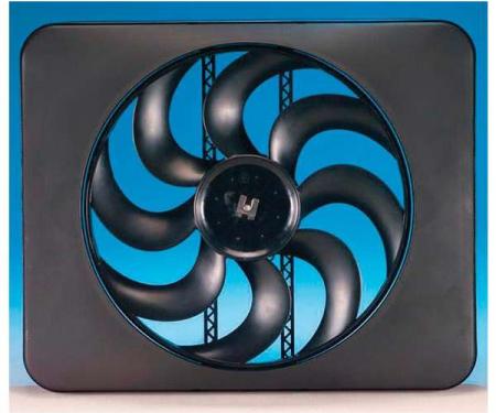 Chevy II or Nova Engine Cooling Fan Kit, Electric, Universal, Single, 3300 CFM, Black Magic X-Treme, Flex-a-lite, 1962-1979