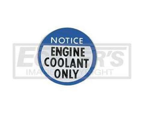 Nova Engine Coolant Notice Decal, 1978-1979