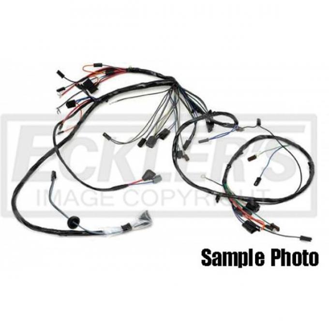 Nova Front Lighting Wiring Harness, 6 Cylinder, For Cars With Warning Lights, 1971