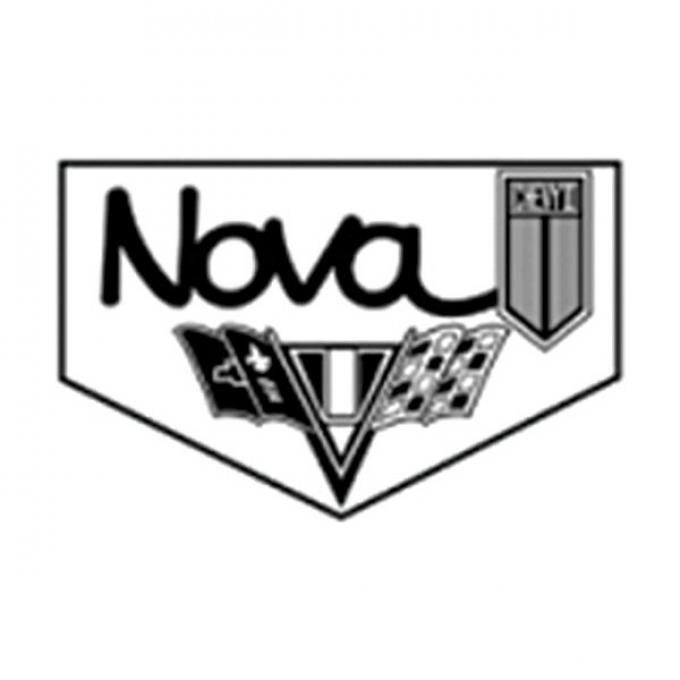 Legendary Auto Interiors Nova Rubber Floor Mats, With Nova Script, Chevy II Emblem And Flag, 1966-1967