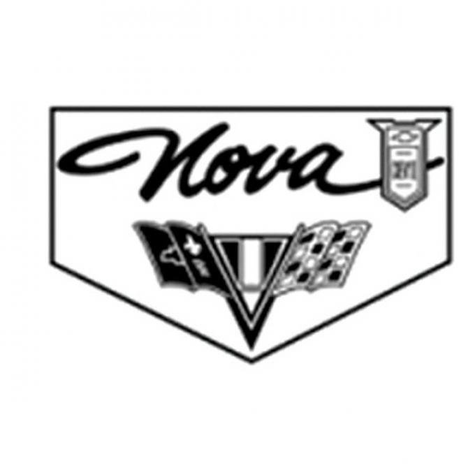 Legendary Auto Interiors Nova Rubber Floor Mats, With NovaScript, Chevy II Emblem And Flag, 1965
