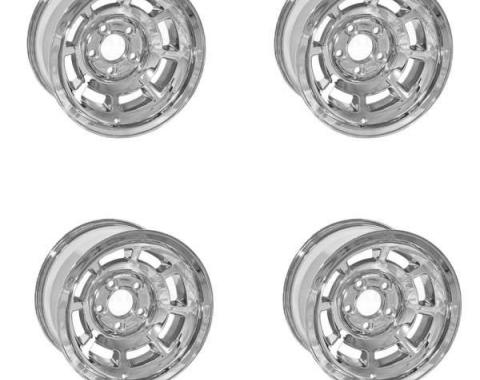 Corvette-Style Chrome Reproduction Aluminum Wheel Set, 1962-1979