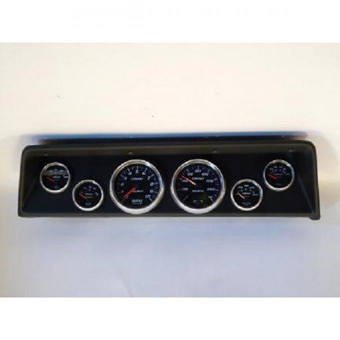 Nova Classic Dash Complete Six Gauge Panel With Autometer Gauges Phantom Cobalt Gauges, 1966-1967