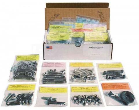 Nova And Chevy II Small Block Engine Bolt Kit, For Cars With Air Conditioning, 1966-1967