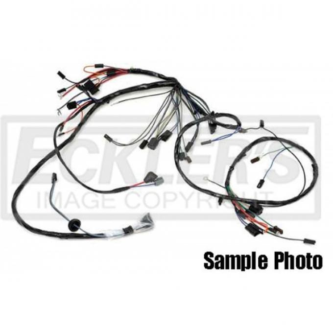 Nova Front Lighting Wiring Harness, ALTPI, V8, For Cars With Warning Lights And A/C, 1970