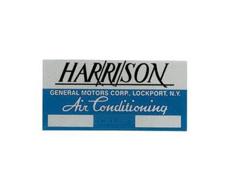 Nova and Chevy II Harrison Air Conditioner Evaporator Box Decal, 1962-1964