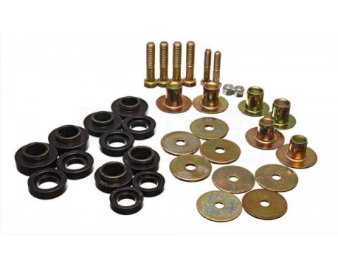 Nova Subframe Bushing Kit, Without Steel Sleeves, Polyplus, Polyurethane, 1968-1974