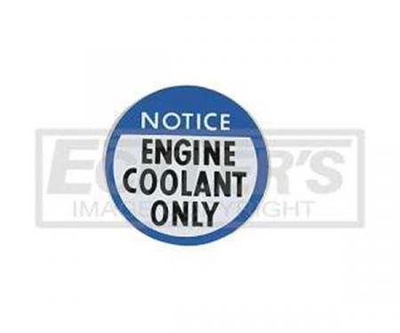 Nova Engine Coolant Notice Decal, 1978-1979