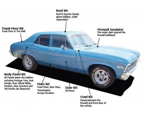 Nova Acoustic Shield, Trunk & Cargo, Convertible, 1962-1967