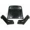 Nova Bucket Seat Back & Lower Side Shells, Black With Pre-Installed Trim, 1968