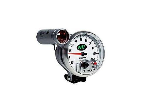 Nova Tachometer, 5'', White Face, 10,000 RPM, External Shift-Lite, NV, Autometer
