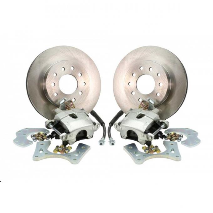 Rear Disc Brake Conversion Kit, For Cars With Staggered Shocks And C-Clip Rear End, 1970-1977
