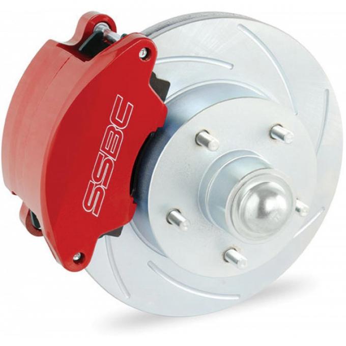 Nova Disc Brake Conversion, Front, 11 Inch, Power, Black, Dual Piston, 19681974 Classic Nova