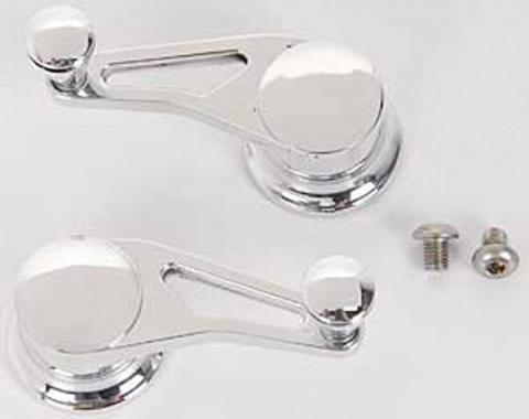 Nova Vent Window Handles, Billet Aluminum, 1962-1979