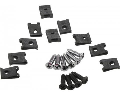 Nova Headlight Bezel Fastener Kit, 1968-1969