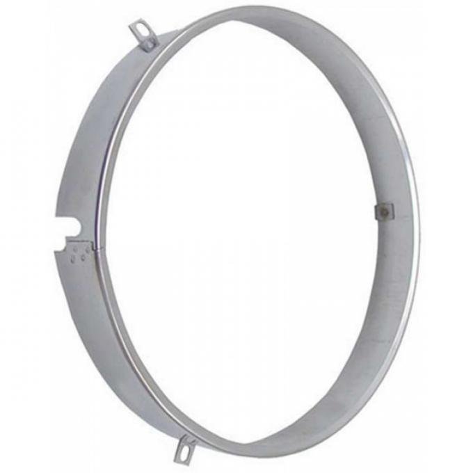 Chevy Nova Retaining Ring, Headlamp Seal Beam, Stainless Steel, 1970-1973