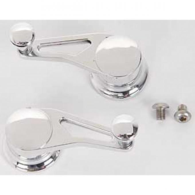 Nova Vent Window Handles, Billet Aluminum, 1962-1979