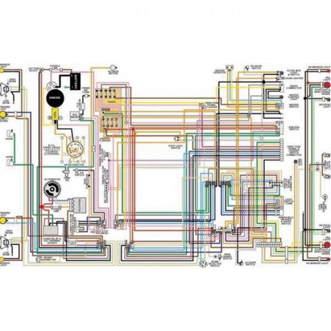 Nova Color Laminated Wiring Diagram, 1962-1974