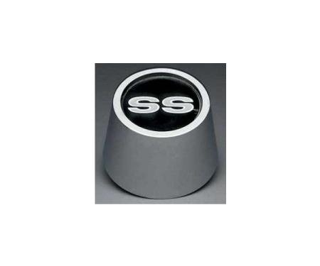 Nova Super Sport (SS) Wheel Center Ornament With SS Emblem Insert, Chrome, 1967-1974