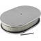 Air Cleaner, Oval Smooth Polished Aluminum, 12