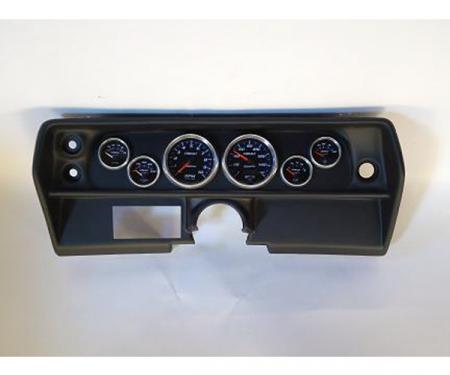 Nova Classic Dash Complete Six Gauge Panel With Autometer Gauges Phantom Cobalt Gauges, 1968