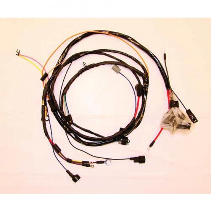 Nova Engine Wiring Harness, V8, With Warning Lights, 1972