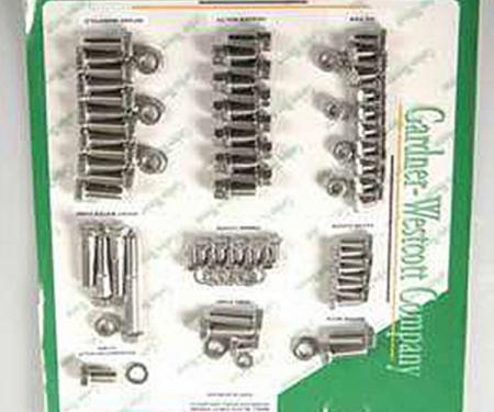 Nova Engine Bolt Kit, Small Block, Stainless Steel, For Cars With Exhaust Headers, 1967-1969