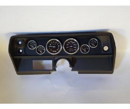 Nova Classic Dash Complete Six Gauge Panel With Autometer Gauges Phantom Carbon Fiber Gauges, 1968