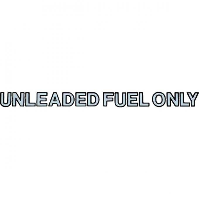 Nova Unleaded Fuel Only Decal, Curved, 1975-1979