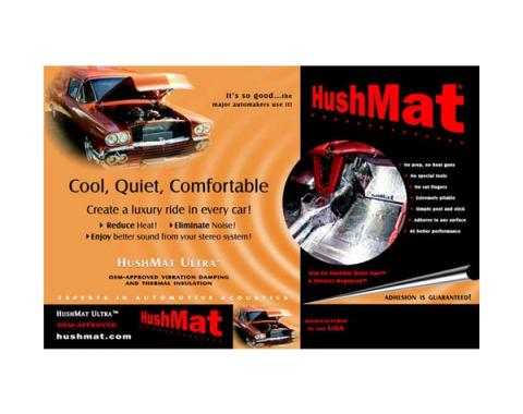 Hushmat Ultra Insulation, Trunk Floor, For Camaro, 1967-1969