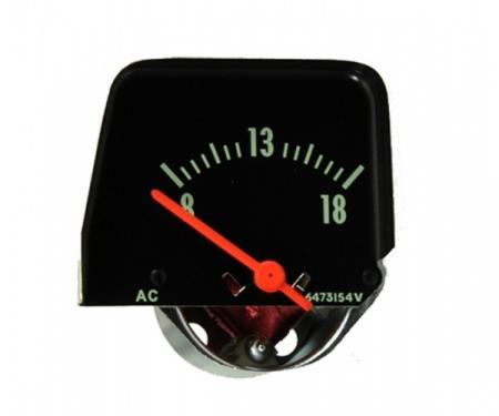 Chevy II Or Nova Console Volt Gauge, Black, 1968-1974