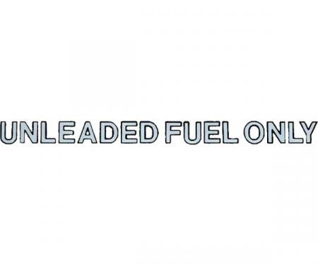 Nova Unleaded Fuel Only Decal, Straight, 1975-1979
