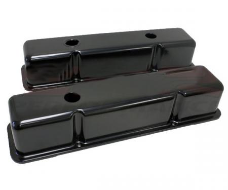 Chevy Small Block Valve Covers, Tall Style, Black, 1958-1986