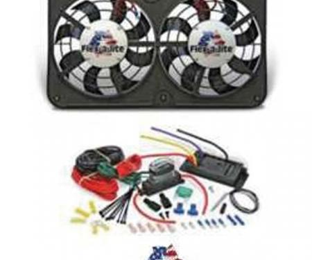 Nova Fan Kit, Dual Electric, Flex-A-Lite, 12", 500CFM