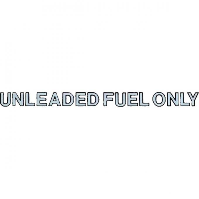 Nova Unleaded Fuel Only Decal, Straight, 1975-1979