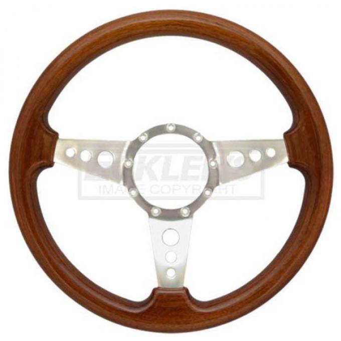 Nova And Chevy II Steering Wheel, Volante S9, Walnut Wood Finish, 1962-1979