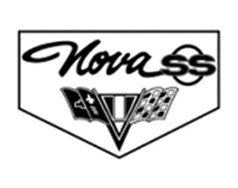 Legendary Auto Interiors Nova Rubber Floor Mats, With Nova Script, "SS" Emblem And Flag, 1965