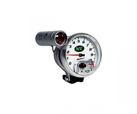 Nova Tachometer, 5'', White Face, 10,000 RPM, External Shift-Lite, NV, Autometer