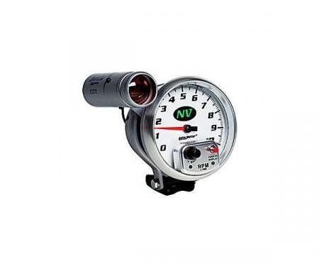 Nova Tachometer, 5'', White Face, 10,000 RPM, External Shift-Lite, NV, Autometer