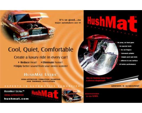 Hushmat Ultra Insulation, Door, Firewall Or Roof, For El Camino Or GMC Sprint, 1973-1977